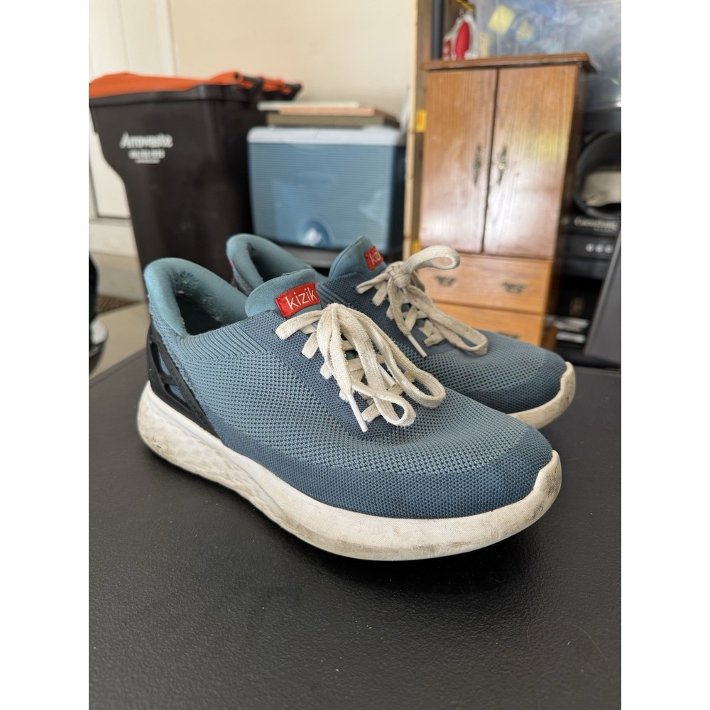 Kizik Athens Men's Blue Mesh Hands Free Slip On Sneakers Size 8 Wide